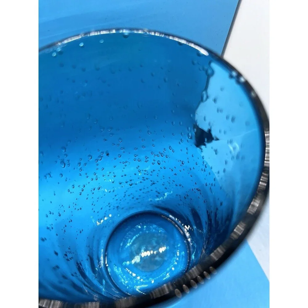 Set Of 2 Vases tall heavy 2014 Target blue 8 1/2:
